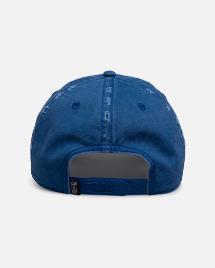 Von Dutch Distressed Dad Strapback Washed Navy