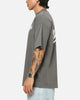 Carre Tag Mock Neck T-Shirt Black Acidwash