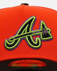 New Era Atlanta Braves 'Halloween' 9FORTY A-Frame Snapback Orange/Black