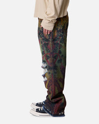 MNML Ultra Baggy Leopard Denim Jeans Multi