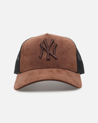 47 Brand New York Yankees 'Tonal Suede' '47 Offside Trucker Snapback Chocolate