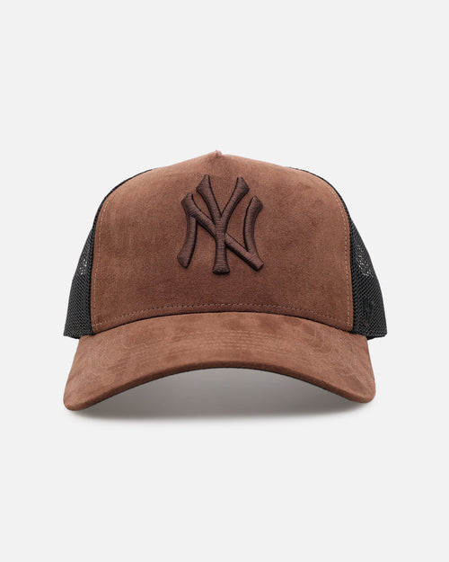 47 Brand New York Yankees 'Tonal Suede' '47 Offside Trucker Snapback Chocolate