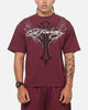 Ed Hardy Trinity Rhinestone T-Shirt Plum