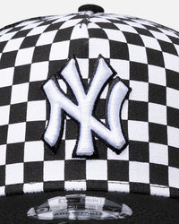 New Era New York Yankees 'Checker Trucker' 9FORTY A-Frame Trucker Snapback White