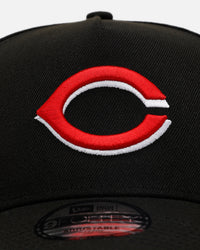 New Era Cincinnati Reds 'Black And Team Color' 9FORTY A-Frame Snapback Black/Official Team Color