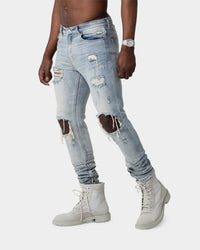 Saint Morta Destroyer Distressed Jeans Vintage Blue