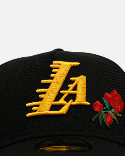 New Era Los Angeles Lakers 'Rose Emblem' 9FORTY A-Frame Snapback Official Team Color