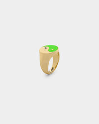 Wild For The Weekend Yin Yang Signet Ring (Large) Gold