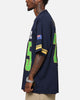 Bleacher Athletic Canberra Raiders NRL 2025 Las Vegas Round Grid Iron T-Shirt Official Team Colour