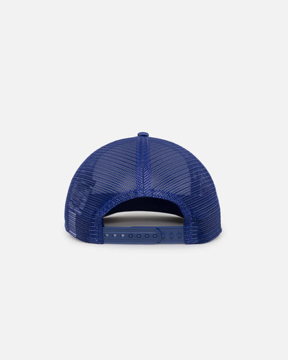 New Era Los Angeles Dodgers 'Puff Print' Pre-Curved Golfer Trucker Snapback Dark Royal