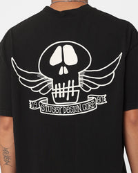 Stussy Skull Wings 50-50 T-Shirt Pigment Black