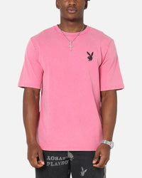 Playboy Stack Washed T-Shirt Washed Raspberry