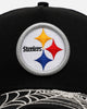 New Era Pittsburgh Steelers 'Spider Web Visor' 9FORTY A-Frame Snapback Black