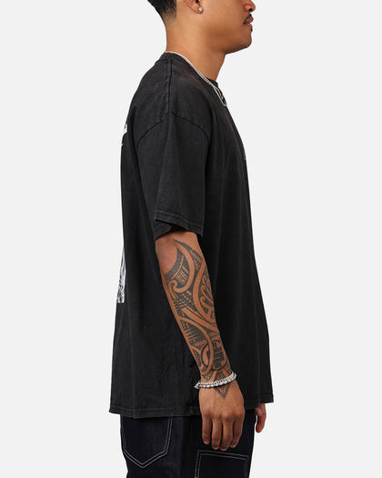 Saint Morta Guardian T-Shirt Black Acidwash