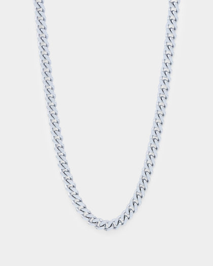 NXS 7mm Cuban Chain White Gold