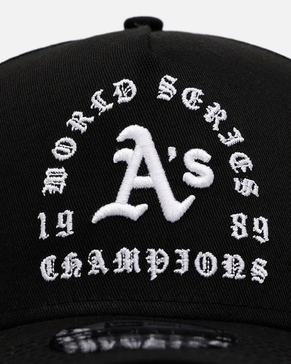 New Era Oakland Athletics 'Gothic Arch 2.0' 9FORTY A-Frame Snapback Black/White