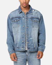 Saint Morta Denim Trucker Jacket Mid Blue Denim