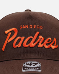 47 Brand San Diego Padres 'Vintage Script' 47 Hitch Snapback Brown