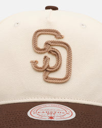 Mitchell & Ness San Diego Padres 'Hand Stitch' Deadstock Snapback Brown