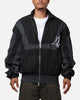 Diet Starts Monday Crinkled Nylon Track Jacket Black/Grey