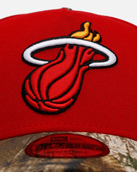 New Era Miami Heat 'Realtree Visor' 9FORTY A-Frame Snapback Official Team Color