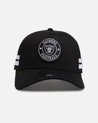 New Era Las Vegas Raiders 'Stripe' 9FORTY A-Frame Trucker Snapback Black/White