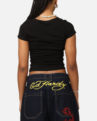 Ed Hardy Women's Tribal Baby T-Shirt Black