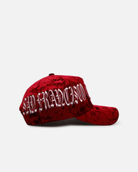 New Era San Francisco 49ers 'Crushed Velvet Dreams' 9FORTY A-Frame Snapback Maroon