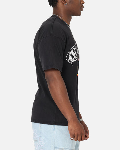 Ed Hardy Mask Of Mischief T-Shirt Black Acidwash