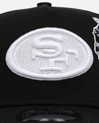 New Era San Francisco 49ers 'Ornate Rose' 9FORTY A-Frame Snapback Black/White