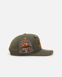 Mitchell & Ness Seattle Supersonics 'Harmony of Hues' Pro Crown Snapback Olive/Orange