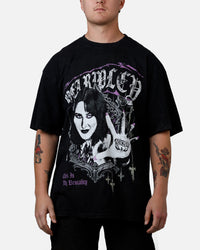 73Studio X WWE Wrestlemania 42 Rhea Ripley T-Shirt Black Acidwash