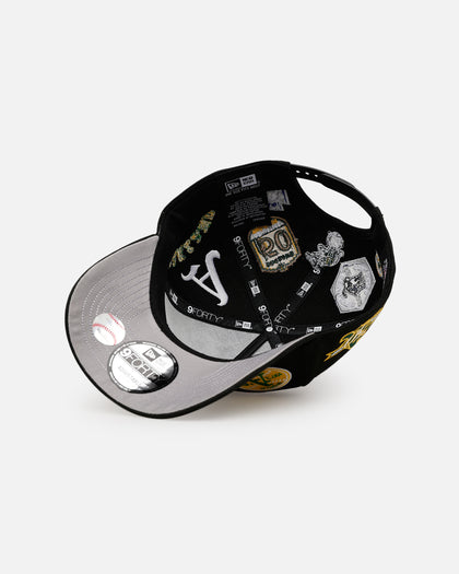 New Era Oakland Athletics 'All Over Embroidery' 9FORTY A-Frame Snapback Black