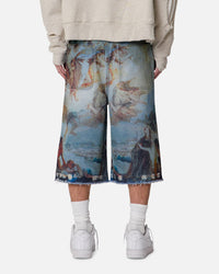 MNML Ultra Baggy Angel Denim Shorts Multi