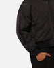 Loiter Shadow Cropped Bomber Jacket Black