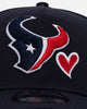 New Era Houston Texans 'Team Color Hearts' 9FORTY A-Frame Snapback Official Team Color