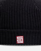 S Double Red Cube Low Beanie Black