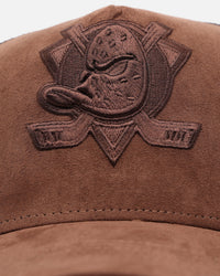47 Brand Anaheim Ducks 'Tonal Suede' '47 Offside Trucker Snapback Chocolate