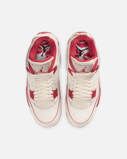 Jordan Women's Air Jordan 4 Retro "Pale Ivory and Tough Red" Pale Ivory