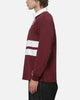 Mitchell & Ness New York Yankees Roses Rugby Long Sleeve Polo Shirt Sour Cherry