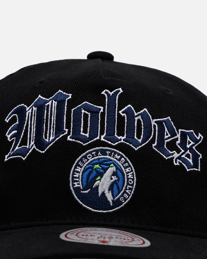 Mitchell & Ness Minnesota Timberwolves 'Old English' Caddy Fit Snapback Black