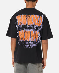 73Studio X Naruto Shippuden Paths Of Pain Vintage T-Shirt Black Acidwash