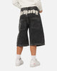 Ed Hardy Women's Distressed Logo Jorts Black