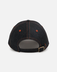 New Era Atlanta Braves "Black Denim" Classic Casual Strapback Black Denim/Rust Contrast