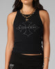 Loiter Women's Bullrush Cropped Tank Black