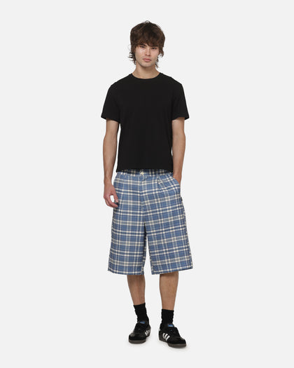 Carre Heritage Pleated Shorts Blue-plaid