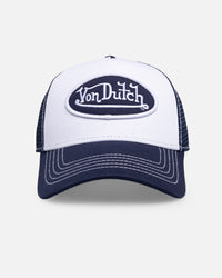 Von Dutch Grey & White Trucker Snapback Navy/White