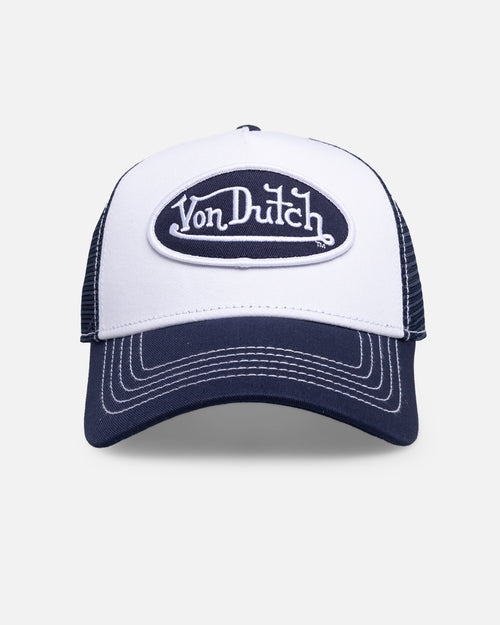 Von Dutch Grey & White Trucker Snapback Navy/White