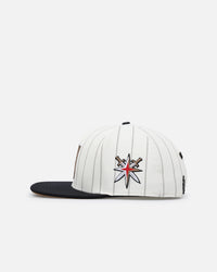 Pro Standard Vegas Golden Knights Pinstripe Wool Snapback Eggshell/Yellow