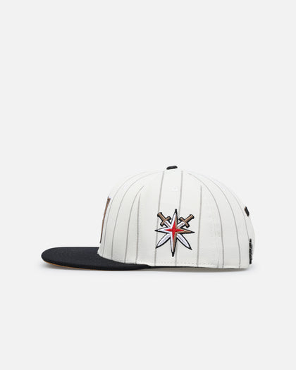 Pro Standard Vegas Golden Knights Pinstripe Wool Snapback Eggshell/Yellow